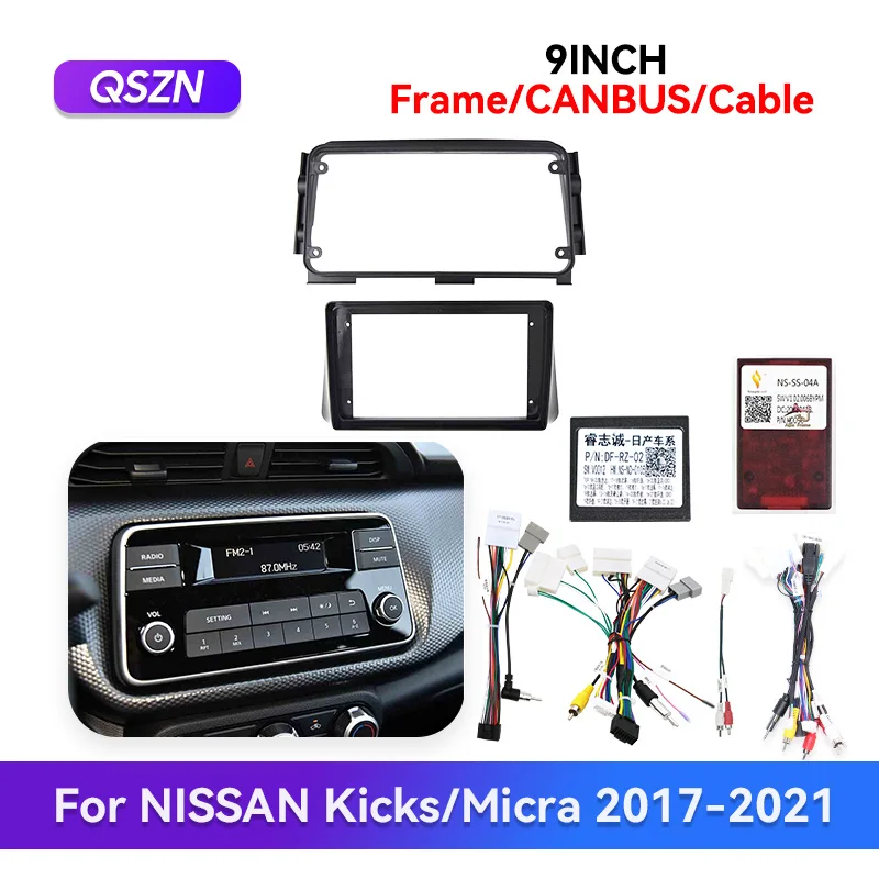 QSZN Cable Canbus For NISSAN Kicks/Micra 2017-2021 Car Radio Panel Fascia Dash Frame 2 Din Head Unit Stereo MP5 Android Player
QSZN Cable Canbus For NISSAN Kicks/Micra 2017-2021 Car Radio Panel Fascia Dash Frame 2 Din Head Unit Stereo MP5 Android Player