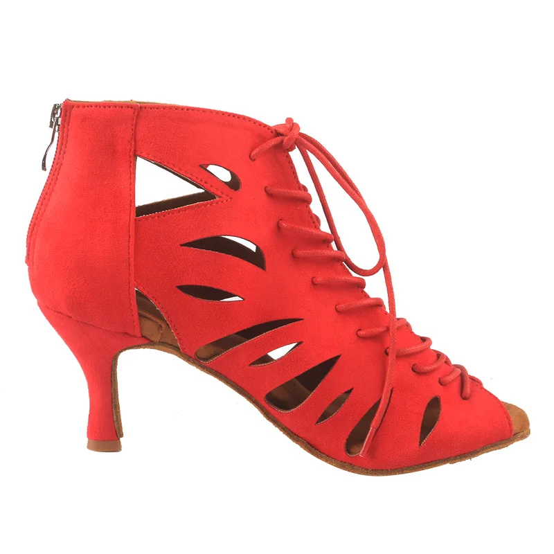 Red Women's High Top Latin Dance Shoes Ballroom Pole Jazz Dance Boots Soft Soles Ladies Tango/Salsa Dance High Heels 7.5CM
Red Women's High Top Latin Dance Shoes Ballroom Pole Jazz Dance Boots Soft Soles Ladies Tango/Salsa Dance High Heels 7.5CM