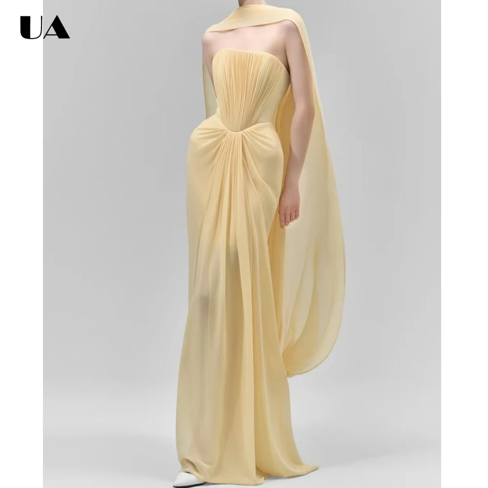 Elegant Strapless Draped Prom Dresses for Women, Fashionable Solid Sleeveless Long Dress, Classic Chiffon Zipped Maxi Dress
Elegant Strapless Draped Prom Dresses for Women, Fashionable Solid Sleeveless Long Dress, Classic Chiffon Zipped Maxi Dress