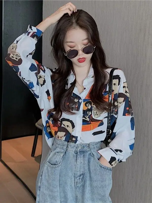 Early Autumn Loose Printed Shirt Women Longs Cleanfit Waist Cinched A-Line Sleeve Polyester Thin Non-Stretch Short Sleeve
Early Autumn Loose Printed Shirt Women Longs Cleanfit Waist Cinched A-Line Sleeve Polyester Thin Non-Stretch Short Sleeve
