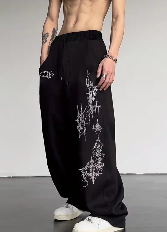 Gothic Pattern 3D Black Sports Pants for Men and Women, Dark Aesthetics Gothic Loose Wide Leg Pants, Street Casual Pants
Gothic Pattern 3D Black Sports Pants for Men and Women, Dark Aesthetics Gothic Loose Wide Leg Pants, Street Casual Pants