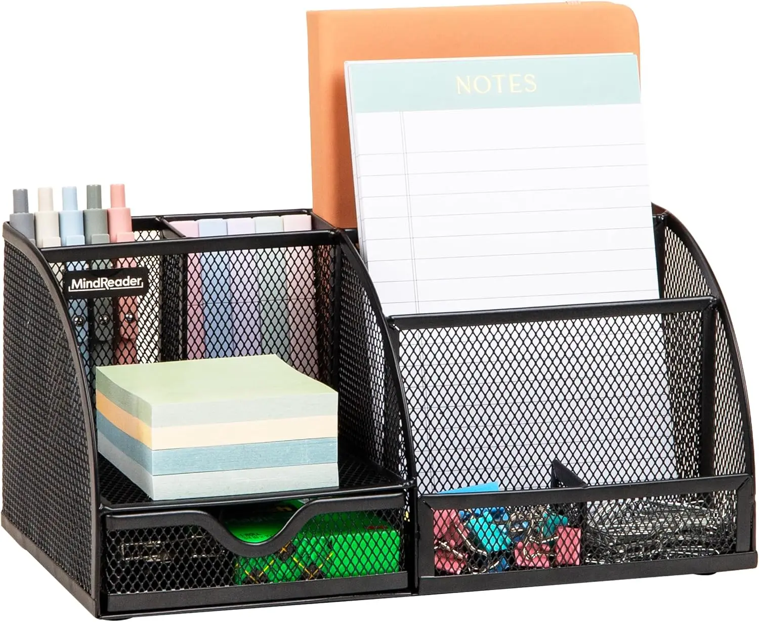 7-Compartment Mesh Desktop Organizer for Office, Black
7-Compartment Mesh Desktop Organizer for Office, Black