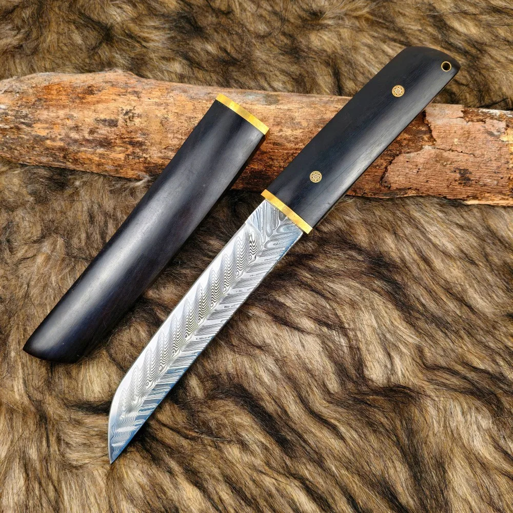 High Hardness VG10 Damascus Blade Ebony Handle Tactical Hunting Knives Outdoor Camping Survival Wilderness Combat Knife EDC Tool
High Hardness VG10 Damascus Blade Ebony Handle Tactical Hunting Knives Outdoor Camping Survival Wilderness Combat Knife EDC Tool