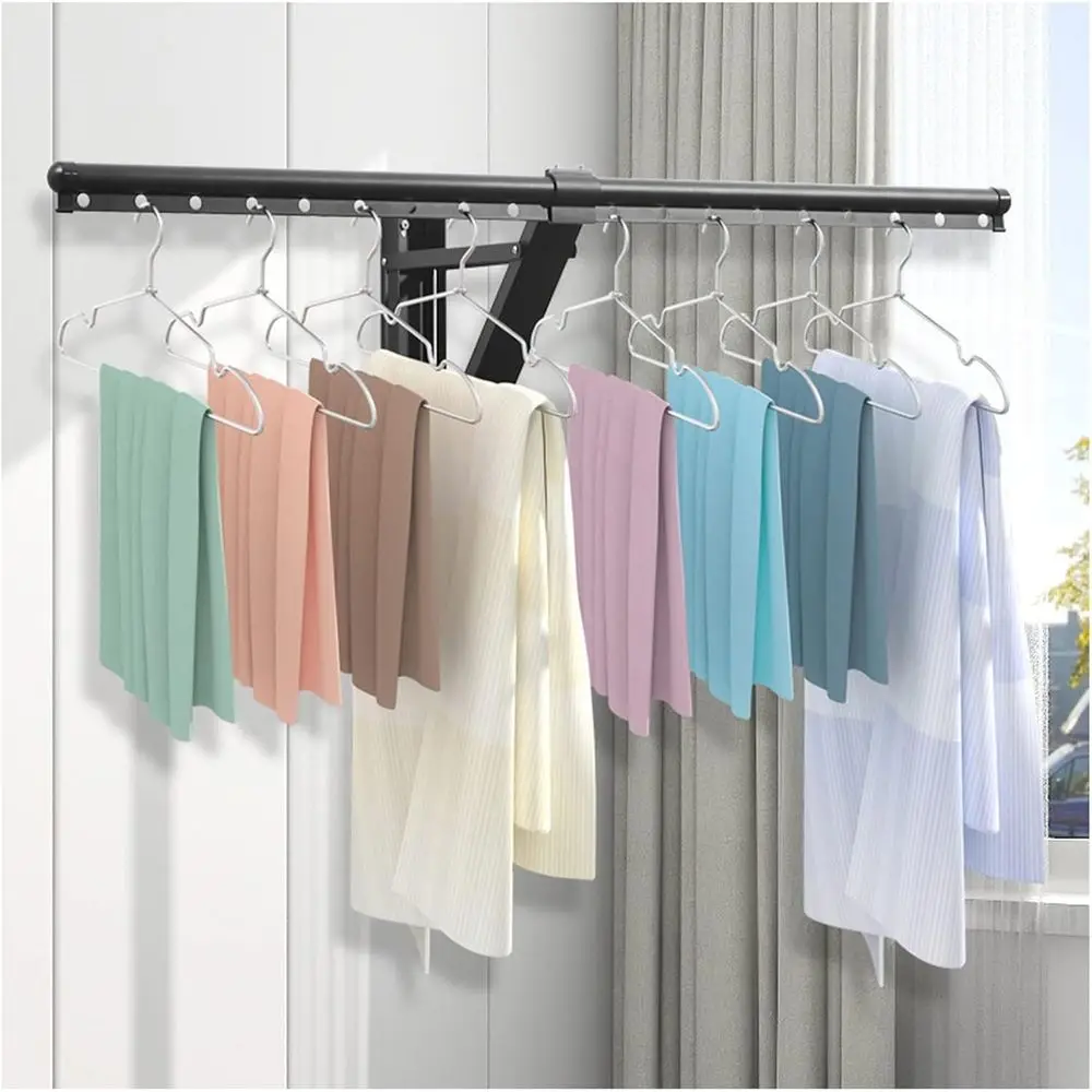 Компактная настенная вешалка для одежды на балконе, 70 см, подходит для внутреннего и наружного использования.
Компактная настенная вешалка для одежды на балконе, 70 см, подходит для внутреннего и наружного использования.