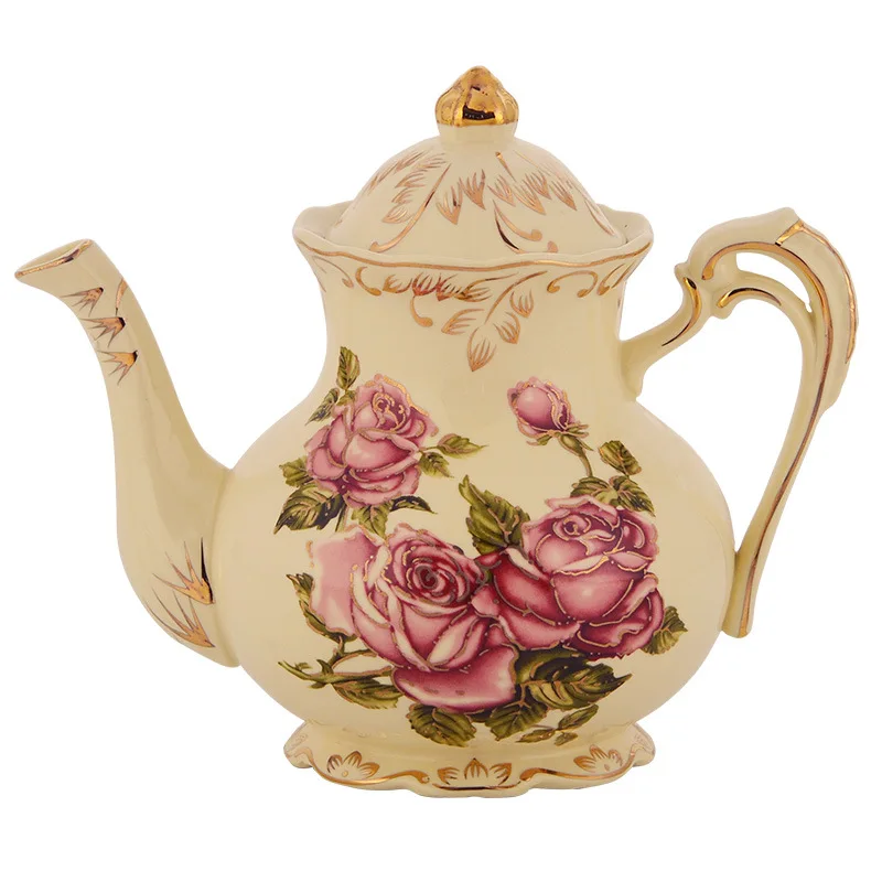 New Lvory Porcelain Coffee pot Rose Pattern Gold Rim Tea Set Afternoon Tea Large-Capacity Household Cold Kettle Wedding Gift
New Lvory Porcelain Coffee pot Rose Pattern Gold Rim Tea Set Afternoon Tea Large-Capacity Household Cold Kettle Wedding Gift