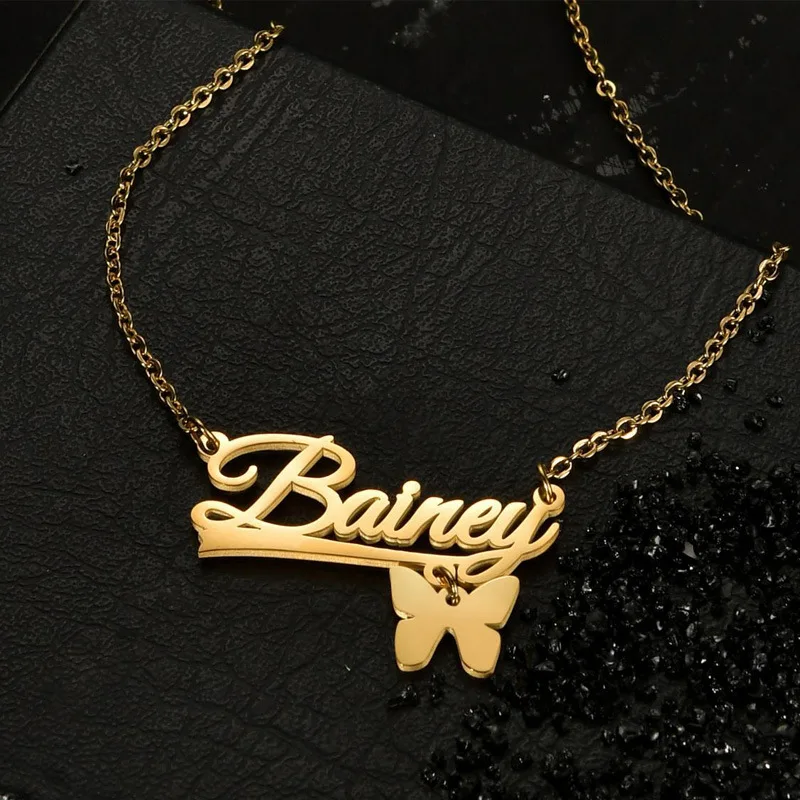 Personalized Name Custom Letter Butterfly Pendant Necklace European Versatile Stainless Steel Necklace Jewelry Gift DROPSHIPPING
Personalized Name Custom Letter Butterfly Pendant Necklace European Versatile Stainless Steel Necklace Jewelry Gift DROPSHIPPING