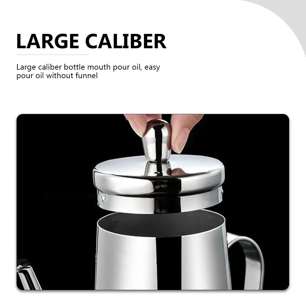Stainless Steel Bottle Large Capacity Oil Pot Oil Storage Bottle For Home Restaurant Ergonomic Handle Long Spout
Stainless Steel Bottle Large Capacity Oil Pot Oil Storage Bottle For Home Restaurant Ergonomic Handle Long Spout