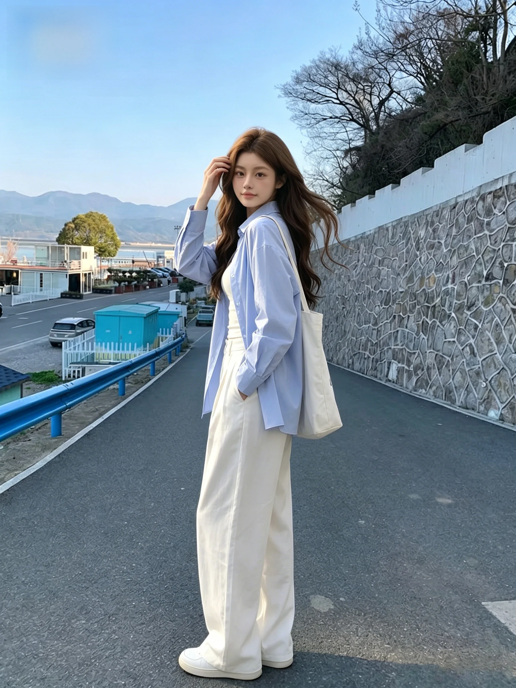Casual Loose Blue Striped Women's Shirt Long Sleeve Turn-down Collar Commute Top Trendy Summer Fashion Comfortable Fit
Casual Loose Blue Striped Women's Shirt Long Sleeve Turn-down Collar Commute Top Trendy Summer Fashion Comfortable Fit