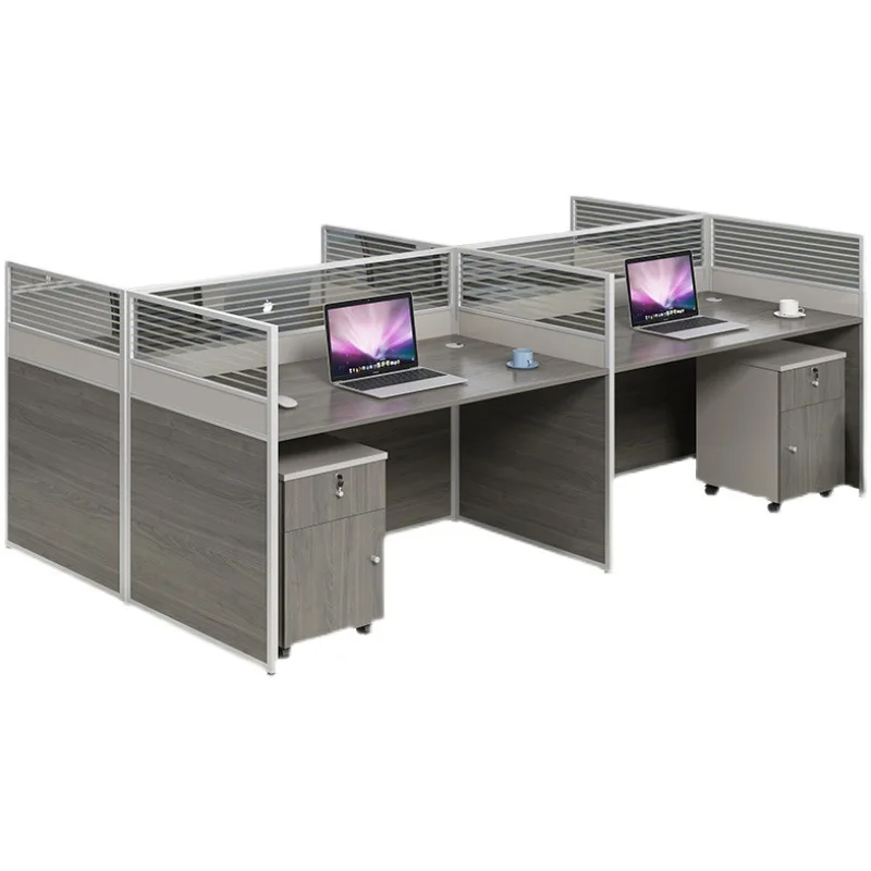 Staff office desk and chair combination 2 people, simple modern office screen table 4 people, multi-person workstation office
Staff office desk and chair combination 2 people, simple modern office screen table 4 people, multi-person workstation office