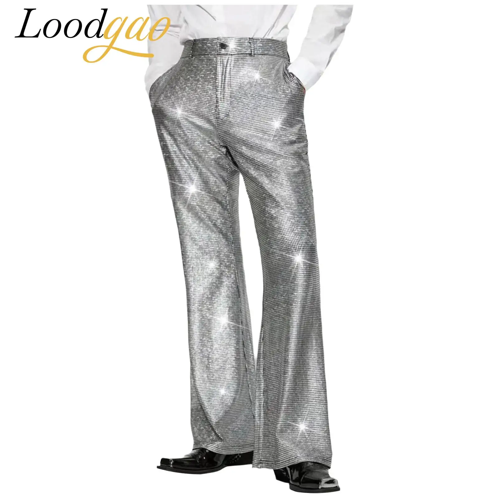 Mens Sequins Flared Pants Trousers Streetwear Mans Jazz Dance Party Clubbing Costume Shiny Flares 70s 80s Disco Outfit Clubwear
Mens Sequins Flared Pants Trousers Streetwear Mans Jazz Dance Party Clubbing Costume Shiny Flares 70s 80s Disco Outfit Clubwear