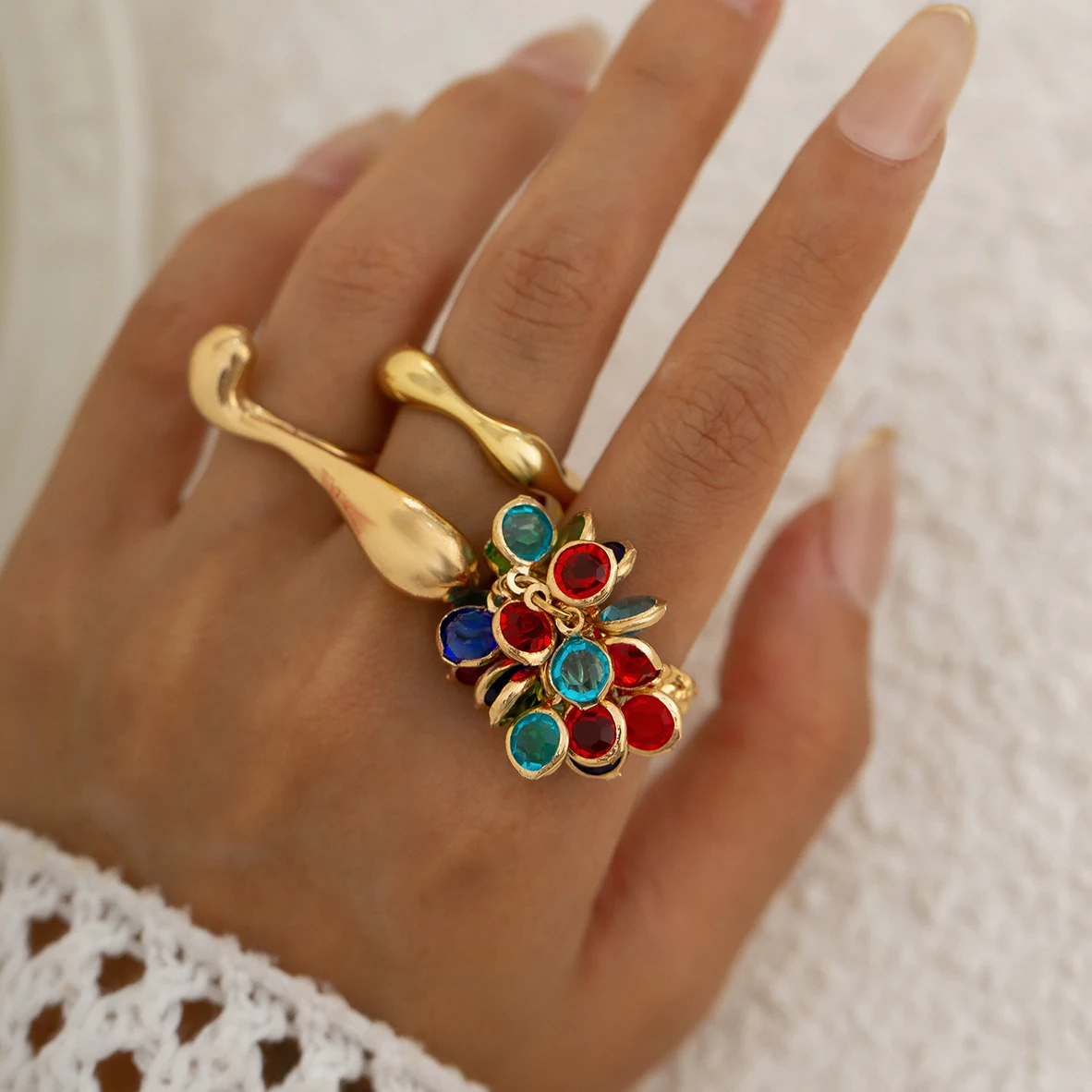 Ingemark 3Pcs/Set Creative Irregular Geometric Water Drop Rings for Women Boho Colorful Crystal Couple Ring Y2K Wed Jewelry Gift
Ingemark 3Pcs/Set Creative Irregular Geometric Water Drop Rings for Women Boho Colorful Crystal Couple Ring Y2K Wed Jewelry Gift