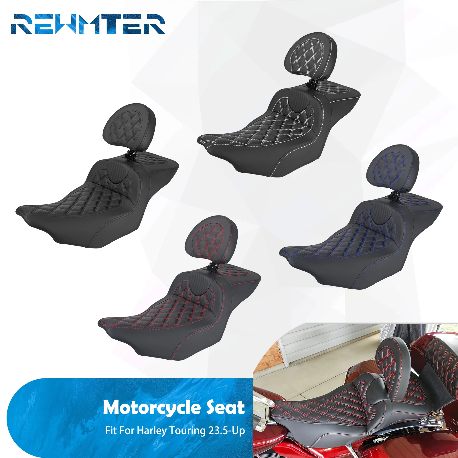 Motorcycle Two Up Seat Driver Passenger Seats Cushion With Backrest For Harley Touring 2023.5-up Road Street Electra Glide FLHTK
Motorcycle Two Up Seat Driver Passenger Seats Cushion With Backrest For Harley Touring 2023.5-up Road Street Electra Glide FLHTK