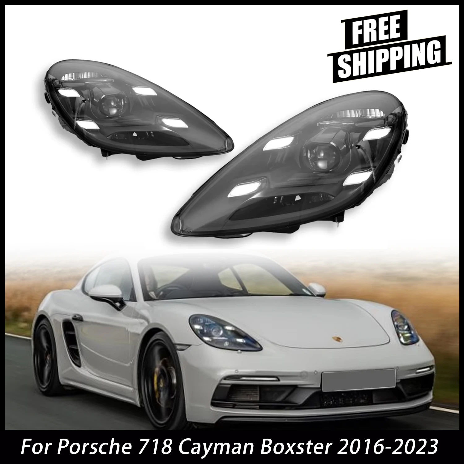 Car Head Lamp For Porsche 718 Cayman Boxster 2016-2023 Upgrade NEW Dynamic Turn Brake Car LED Head Lamp 2 PCS Plug and Play
Car Head Lamp For Porsche 718 Cayman Boxster 2016-2023 Upgrade NEW Dynamic Turn Brake Car LED Head Lamp 2 PCS Plug and Play