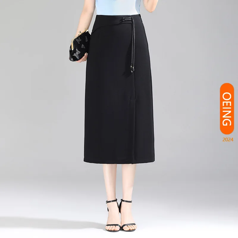 High Waist Bodycon Black One Step Skirt for Women 2024 Summer Thin Slim Fit Casual Straight Midi Skirts Office Lady M-3XL H1813
High Waist Bodycon Black One Step Skirt for Women 2024 Summer Thin Slim Fit Casual Straight Midi Skirts Office Lady M-3XL H1813