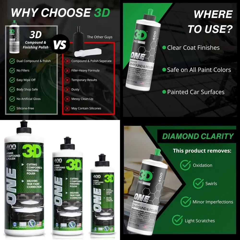 One Car Scratch & Swirl Remover Hybrid Rubbing Compound & Polish Buffing Compound for True Paint Correction 16oz Made in USA
One Car Scratch & Swirl Remover Hybrid Rubbing Compound & Polish Buffing Compound for True Paint Correction 16oz Made in USA