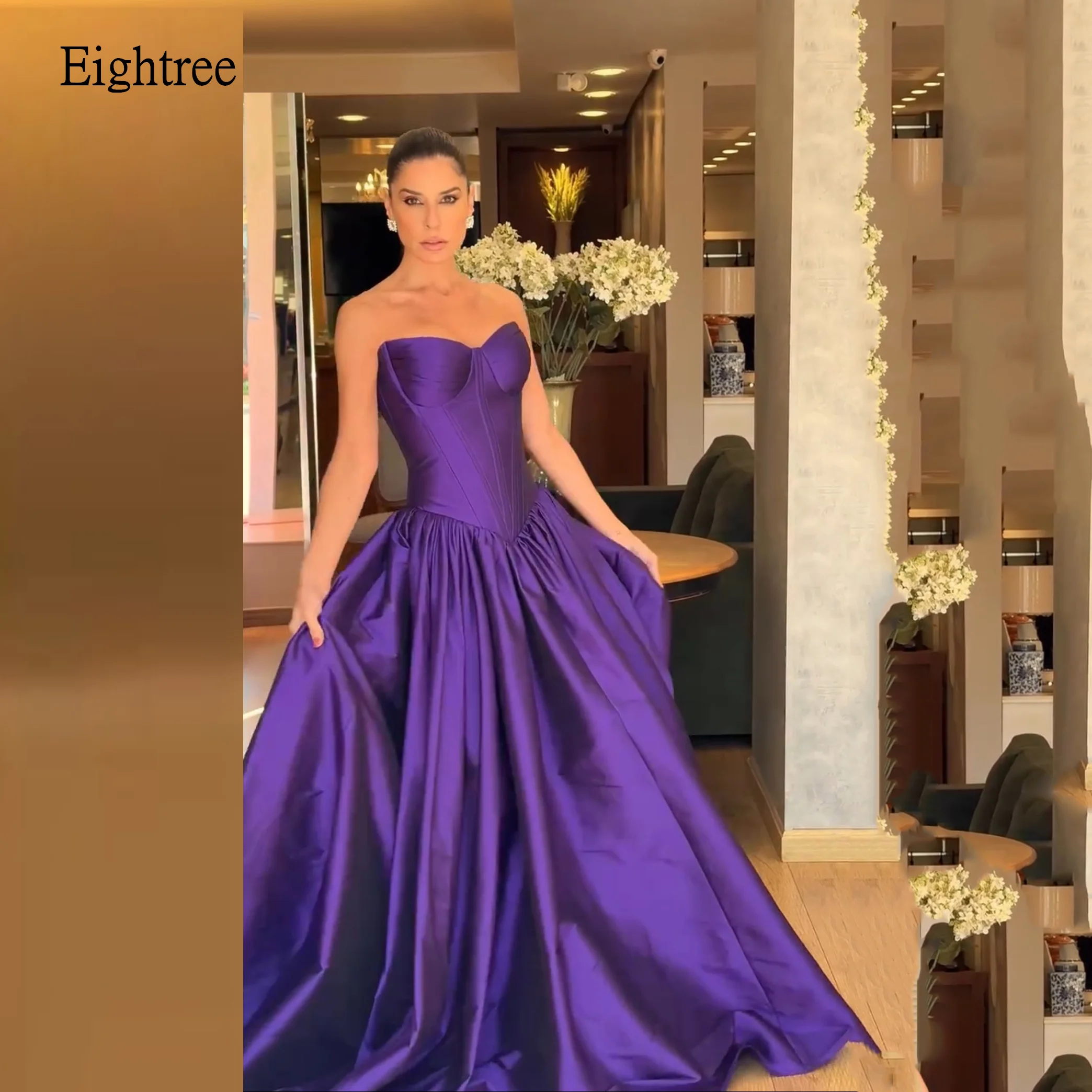 Eightree Purple Sweetheart Neck A Line Formal Prom Gowns Backless Evening Dress Floor Length Party Dresses 2025 Customized
Eightree Purple Sweetheart Neck A Line Formal Prom Gowns Backless Evening Dress Floor Length Party Dresses 2025 Customized
