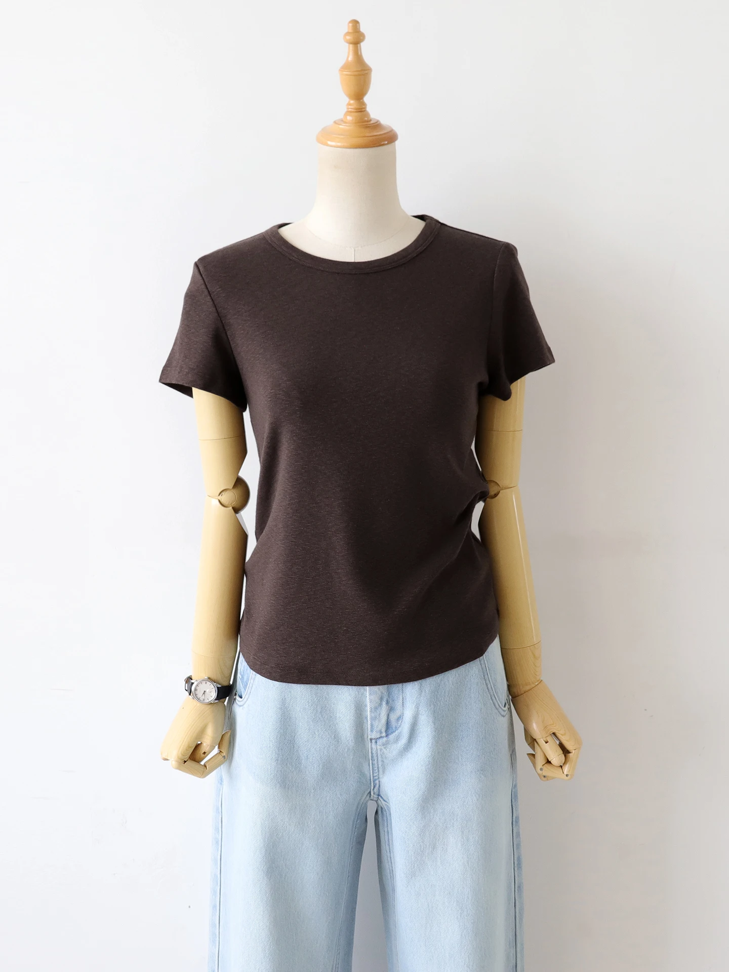 Женская футболка Kardaian Slim Fit из смесового хлопка, повседневная, с круглым вырезом, комфортная, дышащая
Женская футболка Kardaian Slim Fit из смесового хлопка, повседневная, с круглым вырезом, комфортная, дышащая