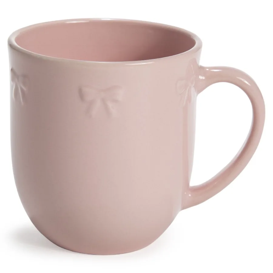 London Collection Stoneware Bow Mug, Embossed Bow Detailing, Microwave and Dishwasher Safe, 16-Ounce, Blush Pink
London Collection Stoneware Bow Mug, Embossed Bow Detailing, Microwave and Dishwasher Safe, 16-Ounce, Blush Pink