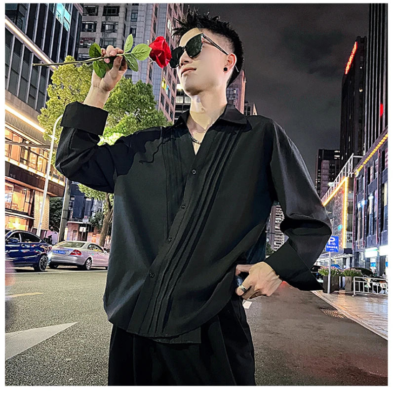 High Quality Men's Loose Casual Korean Version Deep V-neck Long Sleeve Shirt High 2024 New Autumn Top Youth Street Style.
High Quality Men's Loose Casual Korean Version Deep V-neck Long Sleeve Shirt High 2024 New Autumn Top Youth Street Style.