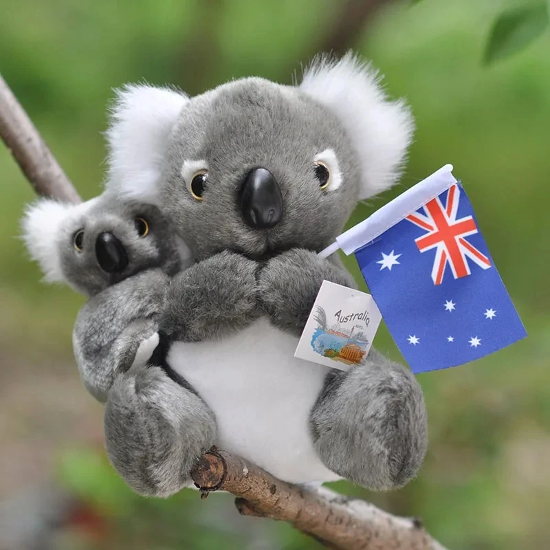 Simulated Animal Koala Parent Love Mom Carry Son Hug Australian Flag Wild Nature Zoo Model Plush Toy Stuffed Doll Girl Boy Gift
Simulated Animal Koala Parent Love Mom Carry Son Hug Australian Flag Wild Nature Zoo Model Plush Toy Stuffed Doll Girl Boy Gift