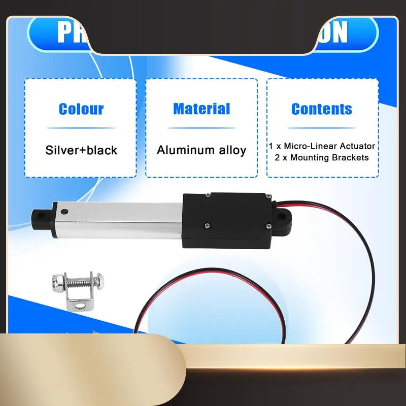 Micro-Linear Actuator, 2 Inch Stroke, 90N/20.3Lb, Speed 9.5Mm/S Electric Waterproof Actuator Motor Linear Actuator 12V-N33R
Micro-Linear Actuator, 2 Inch Stroke, 90N/20.3Lb, Speed 9.5Mm/S Electric Waterproof Actuator Motor Linear Actuator 12V-N33R