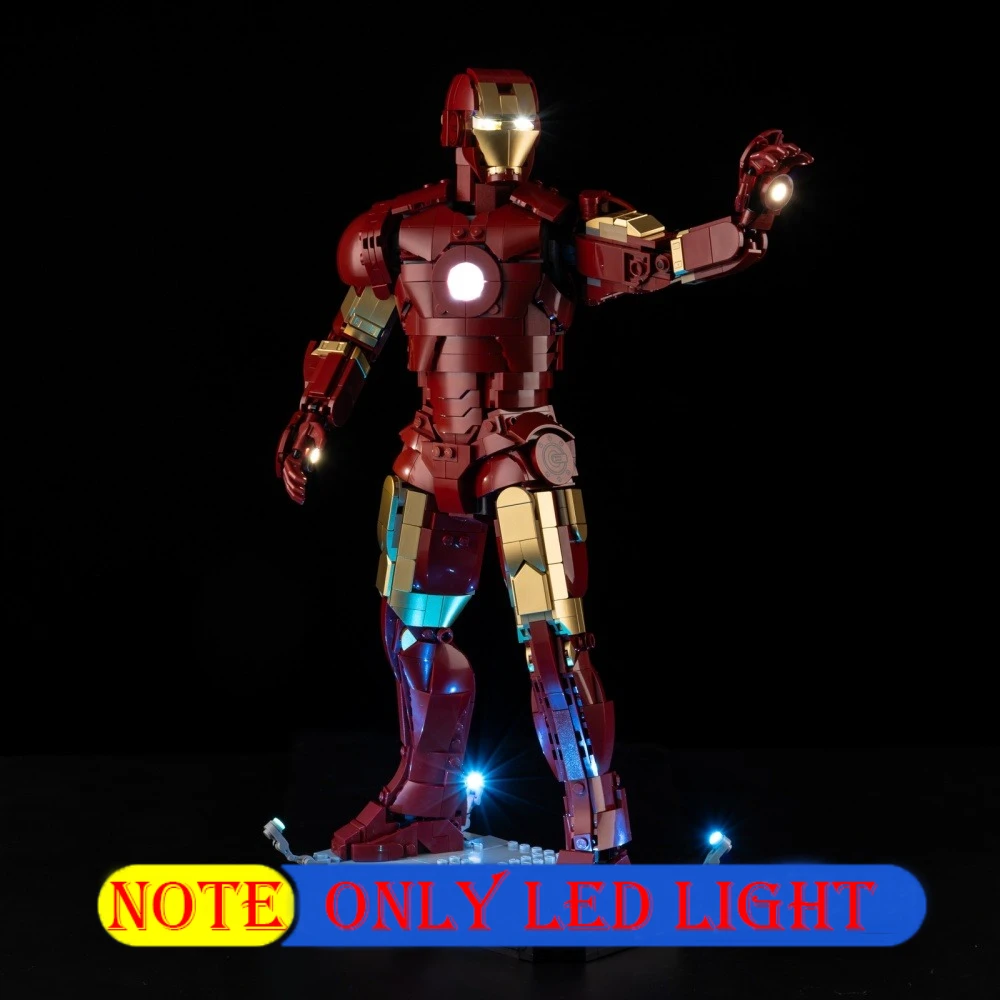 Комплект подсветки для LEGO Iron Man Mark 3, коллекционное издание 76344, версия с дистанционным управлением, строительные блоки в комплект не входят (только комплект светодиодной подсветки)
Комплект подсветки для LEGO Iron Man Mark 3, коллекционное издание 76344, версия с дистанционным управлением, строительные блоки в комплект не входят (только комплект светодиодной подсветки)