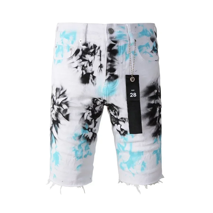 Top quality New Purples Jeans Shorts Men Trendy Elastic Edged Middle brands Irregular Blue Color Washed Denim pants
Top quality New Purples Jeans Shorts Men Trendy Elastic Edged Middle brands Irregular Blue Color Washed Denim pants