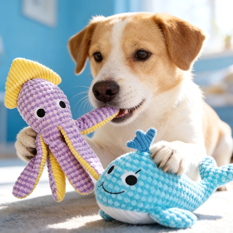 Cute Marine Animal Plush Dog Toys Squeaky Durable Stuffed Puppy Toys Small Medium Large Dogs Teething Chewing Interactive Play
Cute Marine Animal Plush Dog Toys Squeaky Durable Stuffed Puppy Toys Small Medium Large Dogs Teething Chewing Interactive Play
