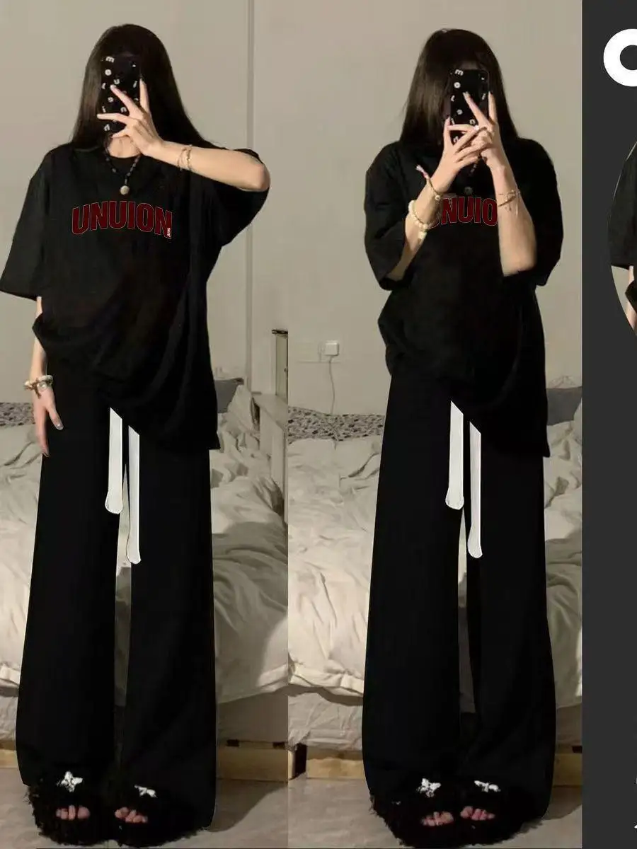 plus Size 300 Pounds Letter Short Sleeve T-Shirt Set Casual Sports Men's Two-Piece Set Wide Leg Sweatpants Summer Fashion
plus Size 300 Pounds Letter Short Sleeve T-Shirt Set Casual Sports Men's Two-Piece Set Wide Leg Sweatpants Summer Fashion