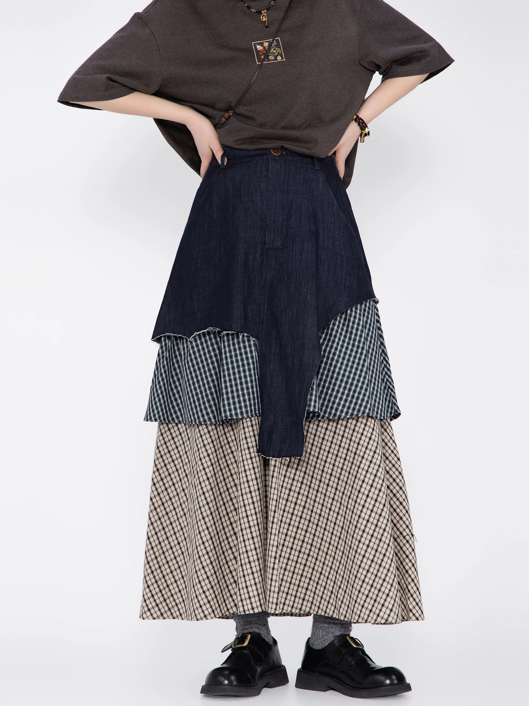 Юбка-миди Bookru Spring 2026 с высокой талией, А-силуэт, женская, многослойная, в клетку, из смесового хлопка
Юбка-миди Bookru Spring 2026 с высокой талией, А-силуэт, женская, многослойная, в клетку, из смесового хлопка