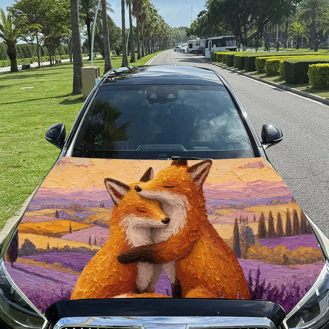 Loving Fox Pair Lavender PVC Car Engine Hood Vinyl Wraps, Self-Adhesive Waterproof Car Hood Decal Sticker, Car Decoration Protec
Loving Fox Pair Lavender PVC Car Engine Hood Vinyl Wraps, Self-Adhesive Waterproof Car Hood Decal Sticker, Car Decoration Protec