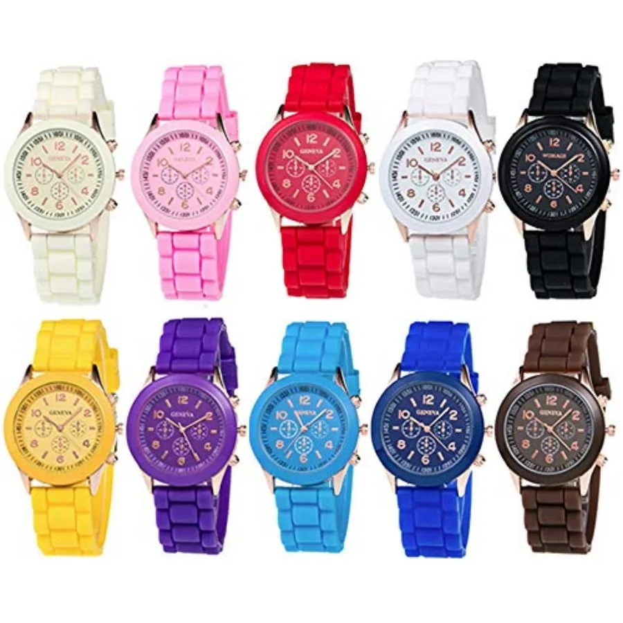 Wholesale 10 Pack Men Women Silicone Band Watch Set Analog Quartz Jelly Colorful Wristwatch
Wholesale 10 Pack Men Women Silicone Band Watch Set Analog Quartz Jelly Colorful Wristwatch