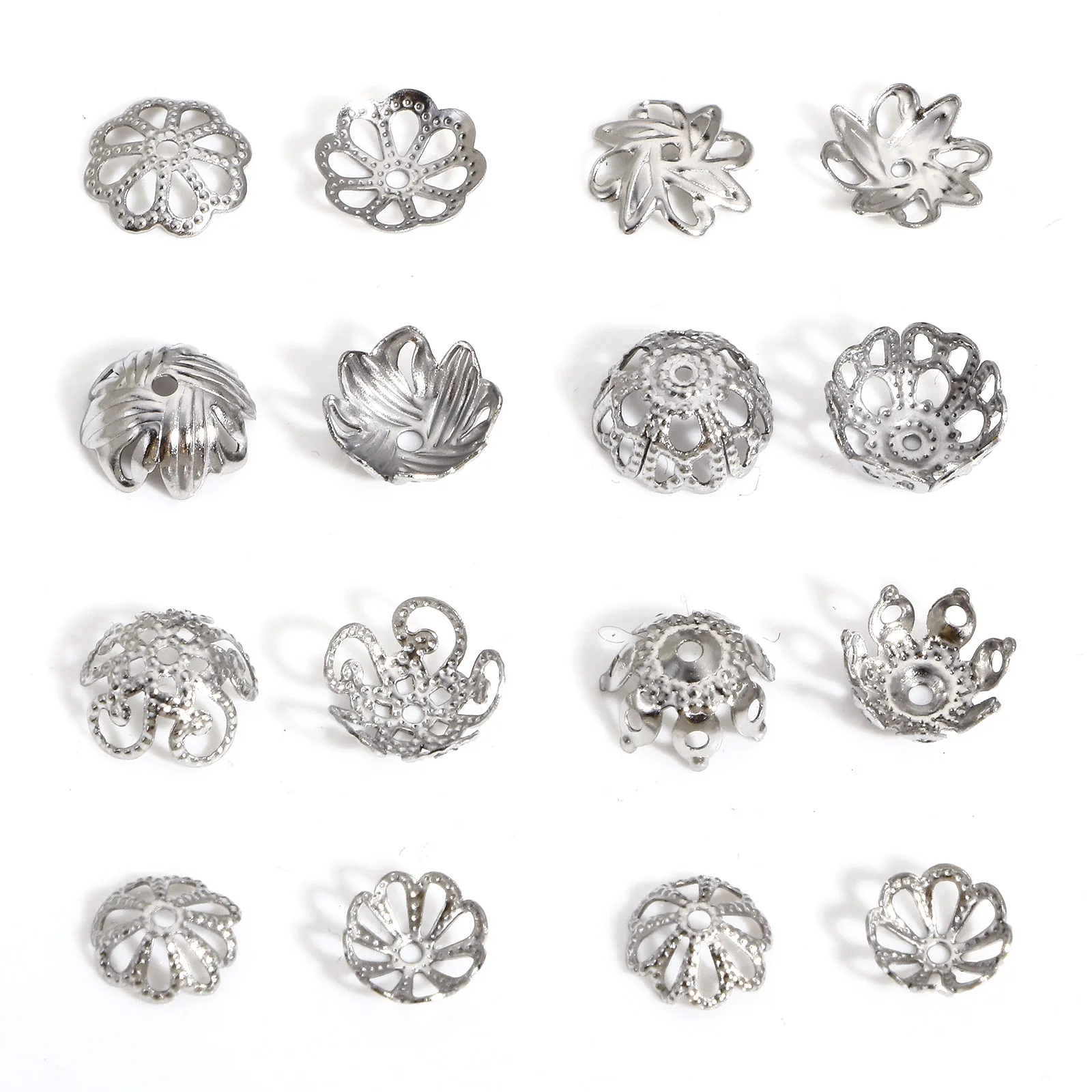 20PCs/Lot 10mm Stainless Steel Flower Petal End Spacer Beads Caps Silver Color Charms Bead Cups For Jewelry Making Diy Supplies
20PCs/Lot 10mm Stainless Steel Flower Petal End Spacer Beads Caps Silver Color Charms Bead Cups For Jewelry Making Diy Supplies