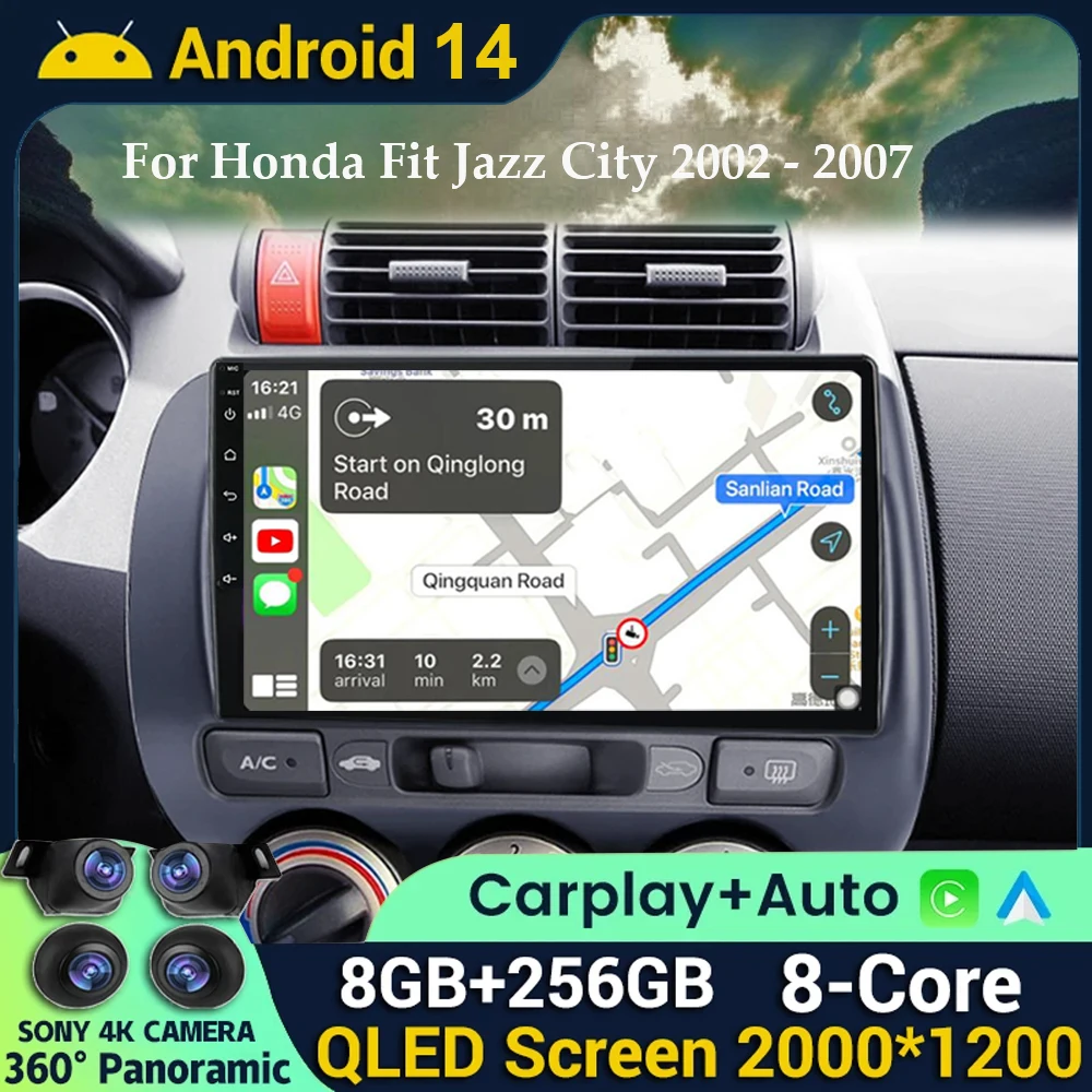 Android 14 Car Radio For Honda Fit Jazz 2002 - 2007 Wireless CarPlay Android Auto Navigation GPS Head Unit No 2 din 2din DVD
Android 14 Car Radio For Honda Fit Jazz 2002 - 2007 Wireless CarPlay Android Auto Navigation GPS Head Unit No 2 din 2din DVD