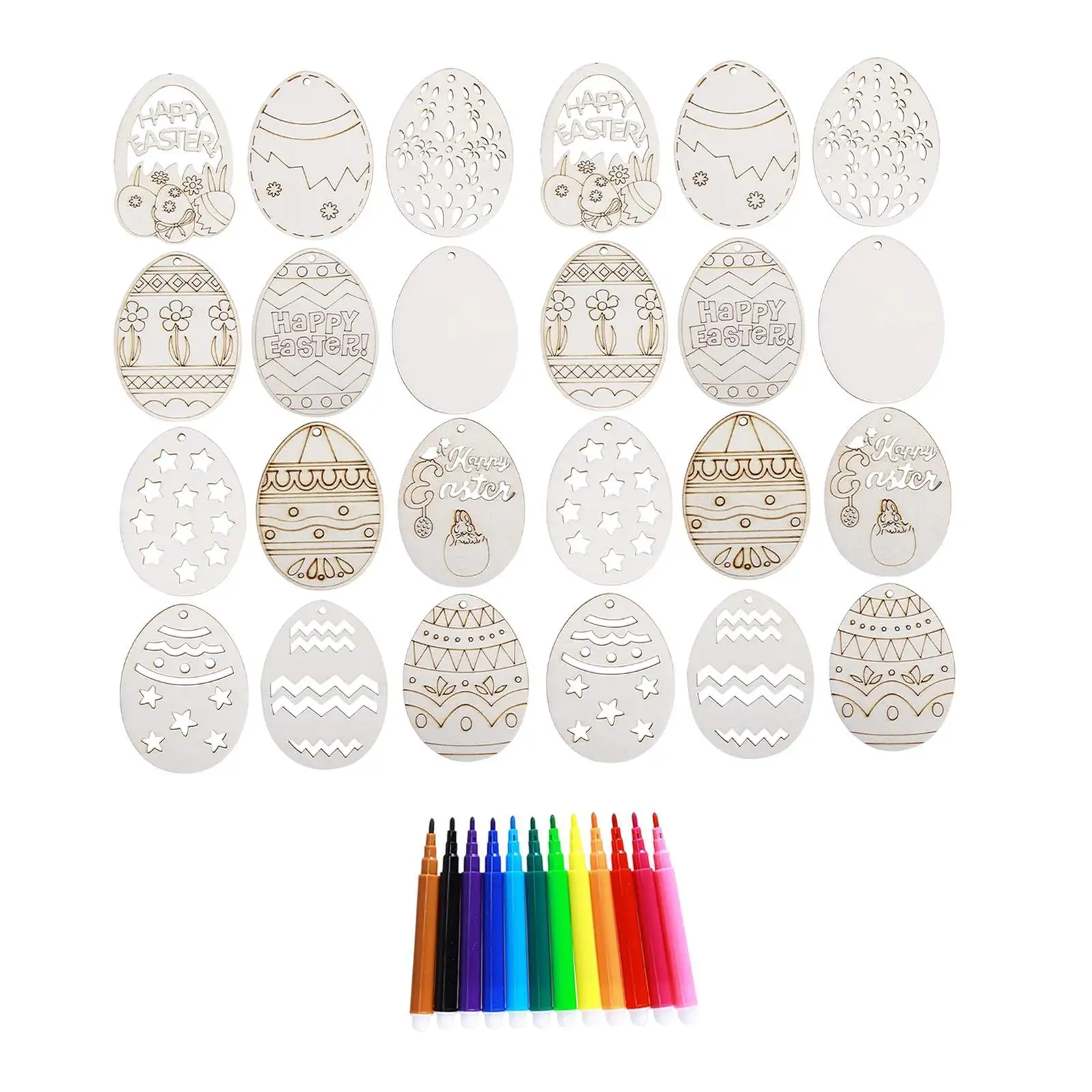Easter Egg Wooden Slices Easter Decors Creative Party Favor Stage Props Lightweight Decorative with Paint Pens Hanging Ornaments
Easter Egg Wooden Slices Easter Decors Creative Party Favor Stage Props Lightweight Decorative with Paint Pens Hanging Ornaments