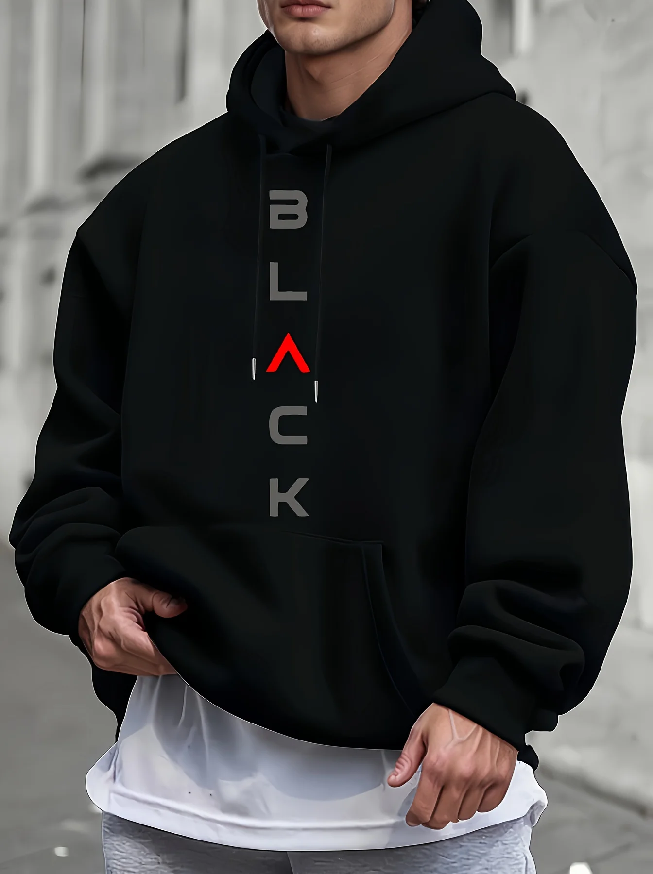 Минималистичная черная толстовка с вертикальным буквенным принтом, уличная одежда с принтом, мужские толстовки
Минималистичная черная толстовка с вертикальным буквенным принтом, уличная одежда с принтом, мужские толстовки