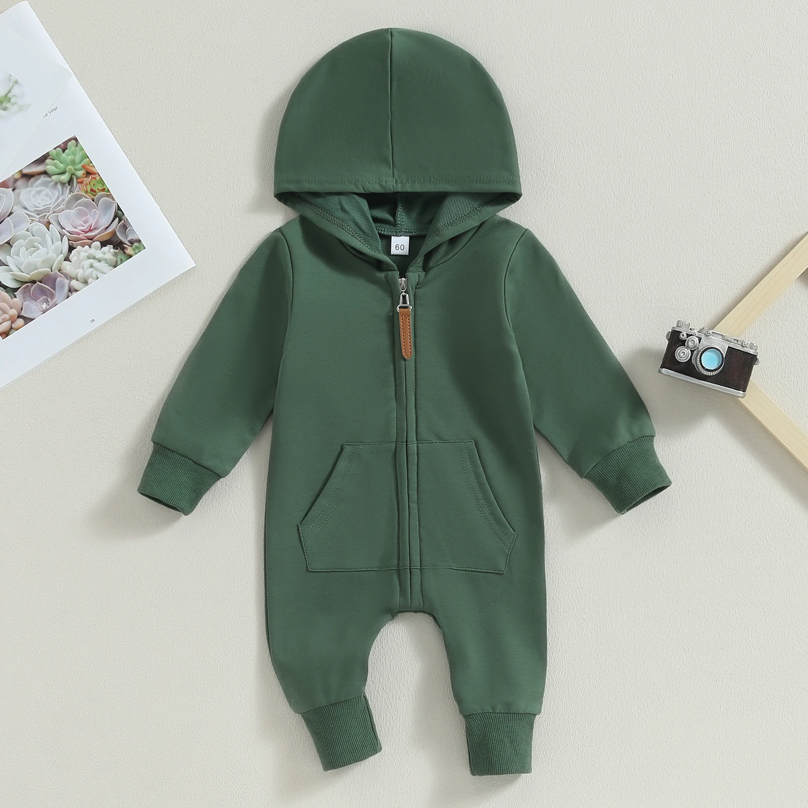 BeQeuewll Baby Boys Girls Fall Jumpsuits Long Sleeve Solid Color Zip Up Hooded Rompers Newborn Outfit For 0-12 Months
BeQeuewll Baby Boys Girls Fall Jumpsuits Long Sleeve Solid Color Zip Up Hooded Rompers Newborn Outfit For 0-12 Months