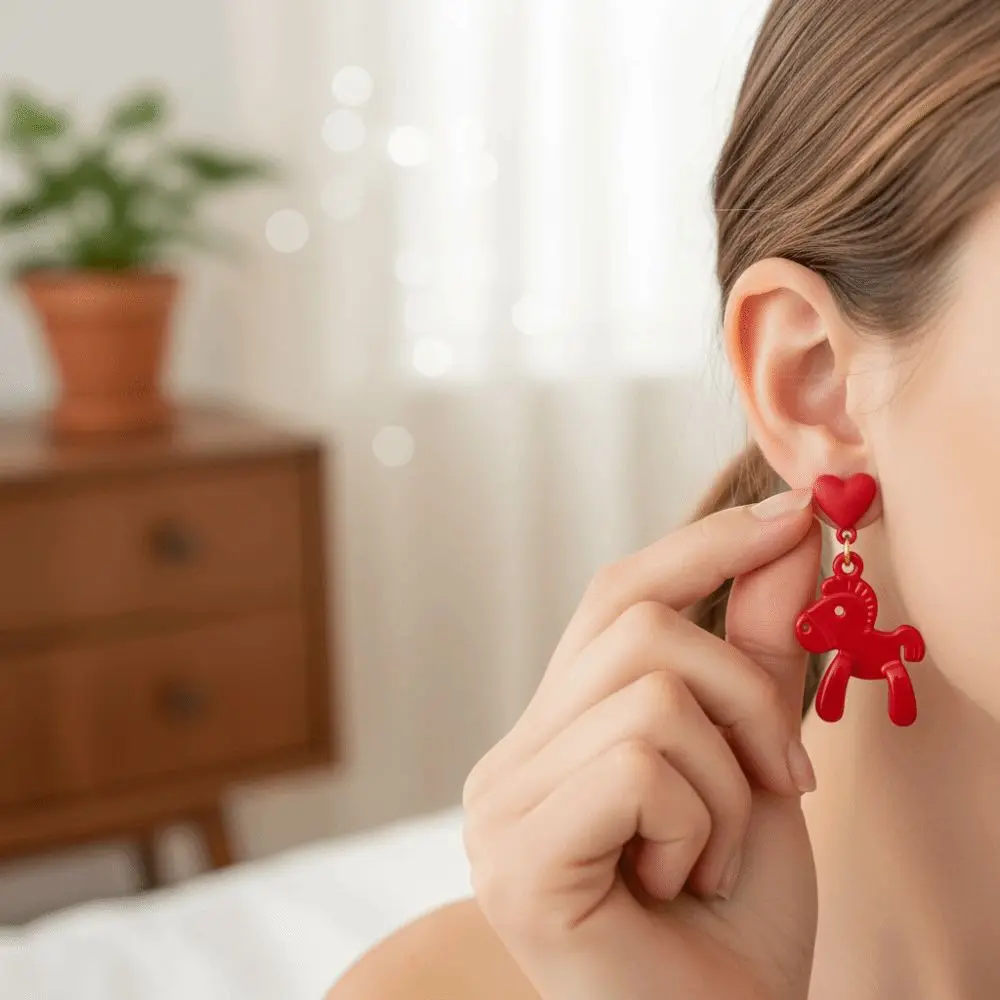 Heart Star New Year Horse Earrings Cartoon Horse Hook Piercing Chinese Style Pony Earrings Ear Decor Fashion Jewelry
Heart Star New Year Horse Earrings Cartoon Horse Hook Piercing Chinese Style Pony Earrings Ear Decor Fashion Jewelry