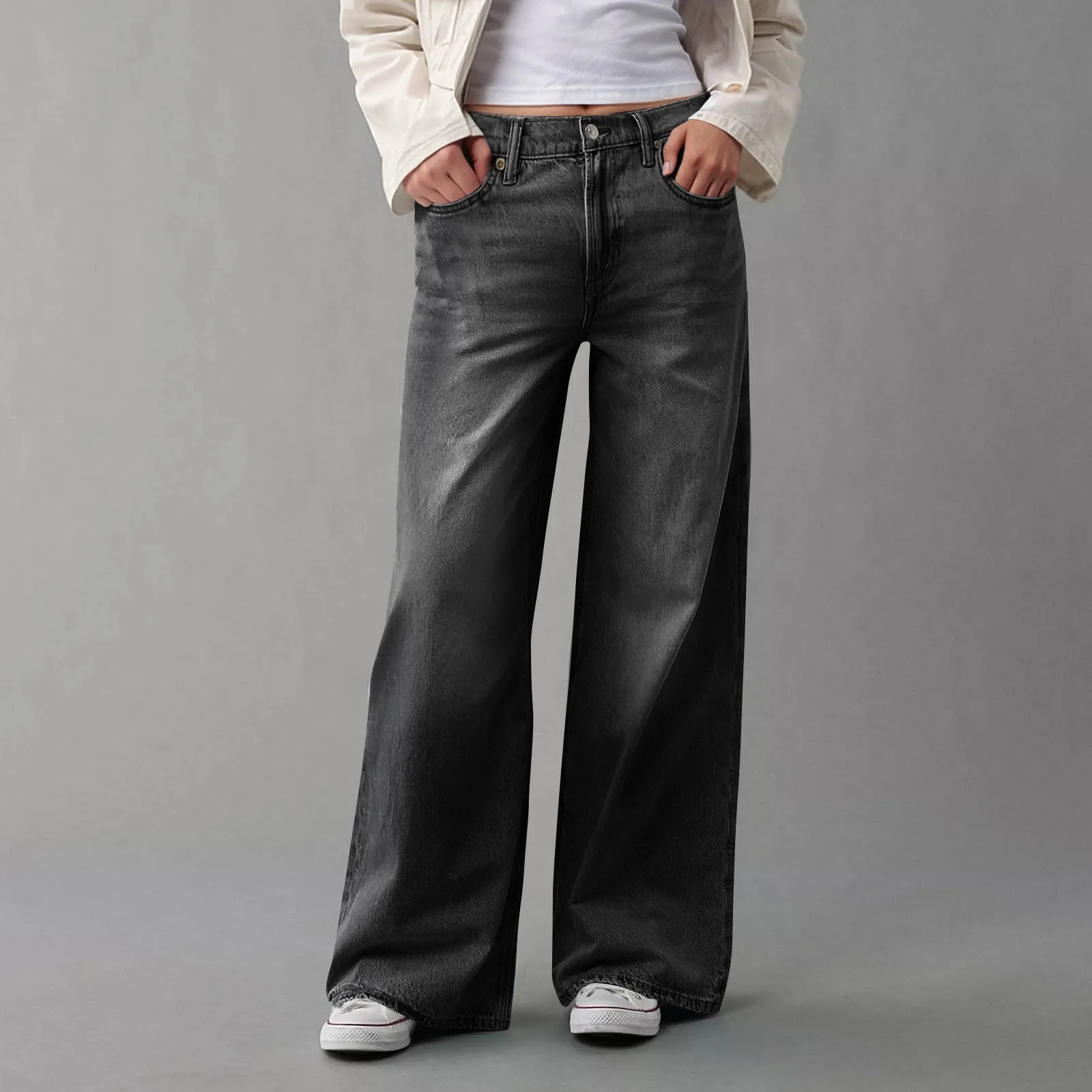 Casual Jeans Loose Wide Leg Women'S High Waist Versatile Long Jeans Cotton Blend Wear Trousers Young Women Spring Autumn Jeans
Casual Jeans Loose Wide Leg Women'S High Waist Versatile Long Jeans Cotton Blend Wear Trousers Young Women Spring Autumn Jeans