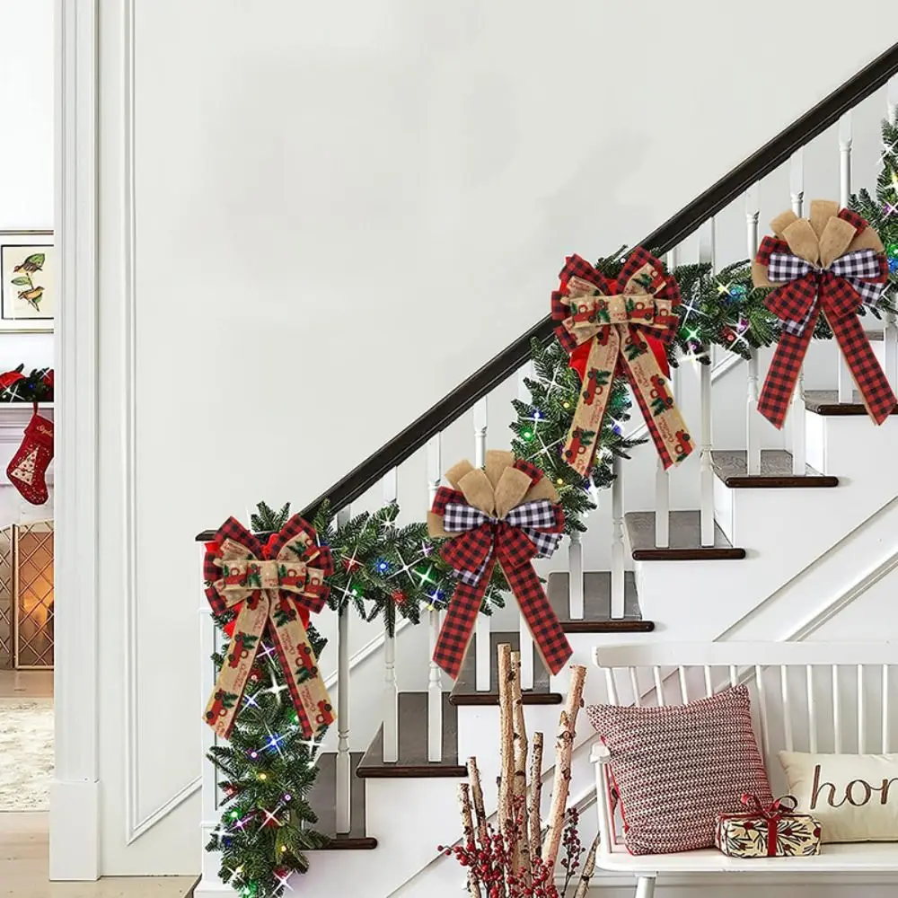 2pcs Elegant Christmas Plaid Bowknot Set Rustic Handmade Ribbon Bowknot Decorations DIY Christmas Wreaths Bow Children Gifts
2pcs Elegant Christmas Plaid Bowknot Set Rustic Handmade Ribbon Bowknot Decorations DIY Christmas Wreaths Bow Children Gifts