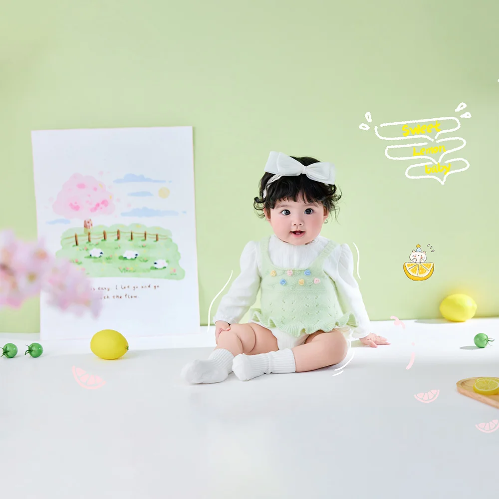 100 Days Baby Milestone Photography Clothing Set Baby Girls Spring Photoshoot Outfit with Bow Headband&sock for Studio Shooting
100 Days Baby Milestone Photography Clothing Set Baby Girls Spring Photoshoot Outfit with Bow Headband&sock for Studio Shooting