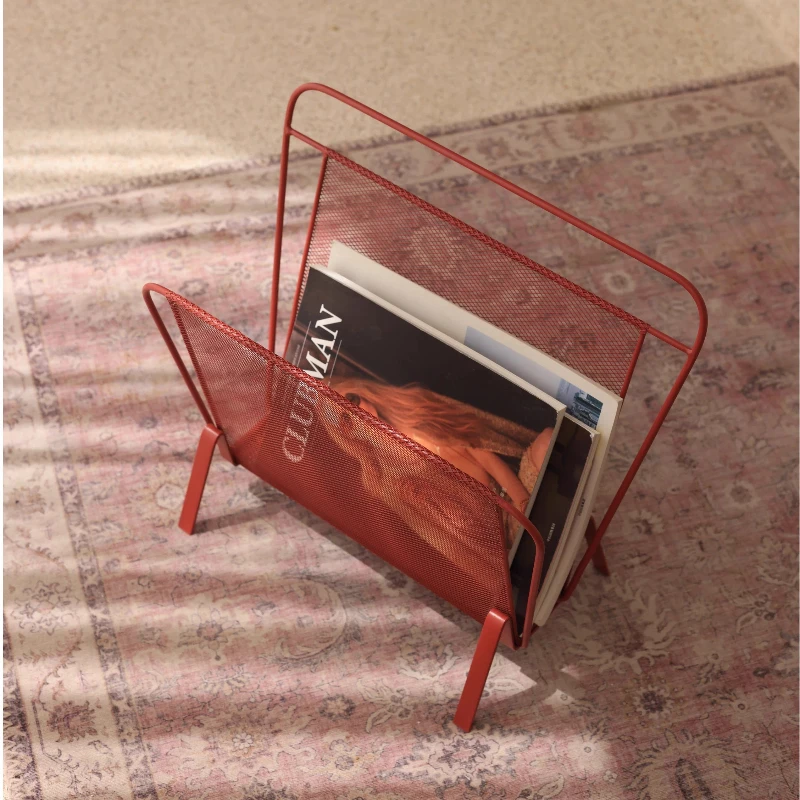 Vintage Metal Magazine Rack Red Wire Mesh Book Holder Modern Designer Newspaper Stand Mobile Reading Organizer for Living Room
Vintage Metal Magazine Rack Red Wire Mesh Book Holder Modern Designer Newspaper Stand Mobile Reading Organizer for Living Room
