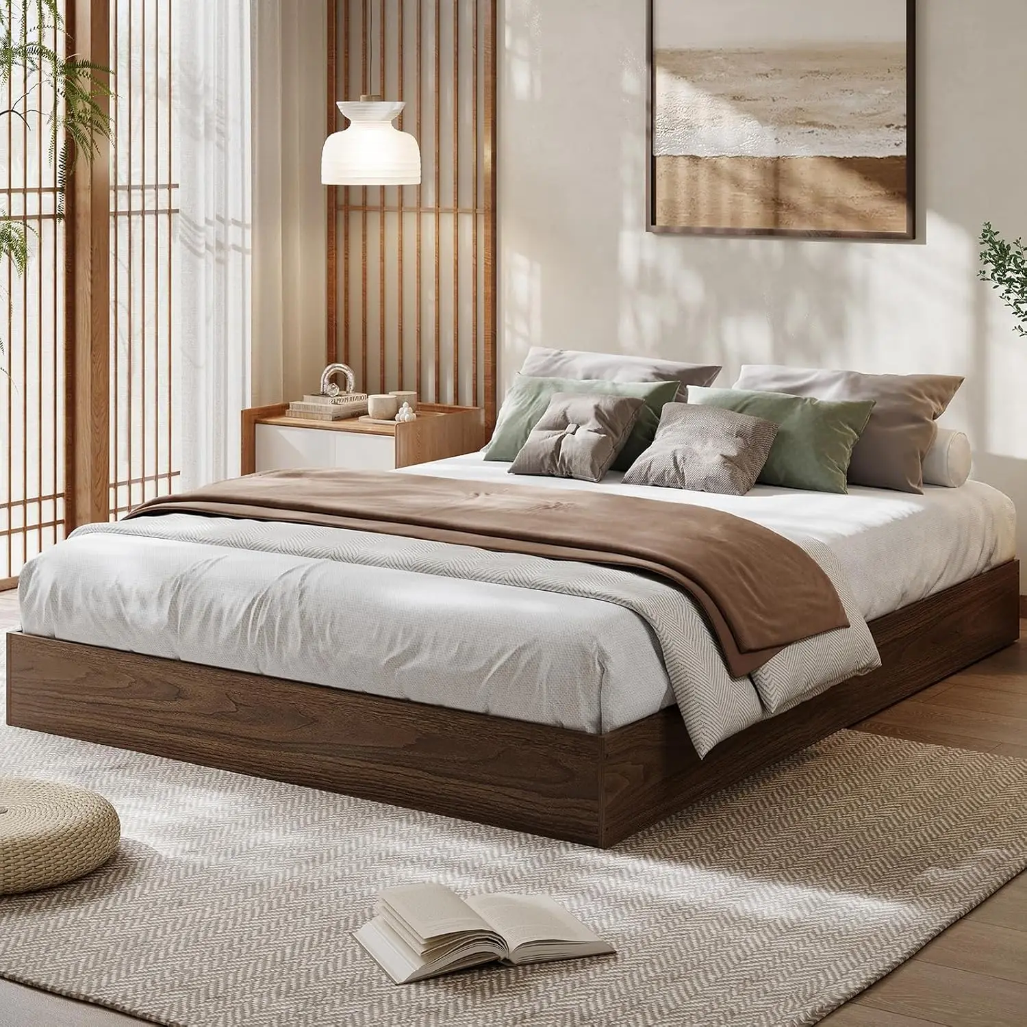 Queen Size Wood Platform Bed Frame,Wooden Bed Frame Without Headboard, Wood Slat Support,No Box Spring Needed, Easy, Customized
Queen Size Wood Platform Bed Frame,Wooden Bed Frame Without Headboard, Wood Slat Support,No Box Spring Needed, Easy, Customized