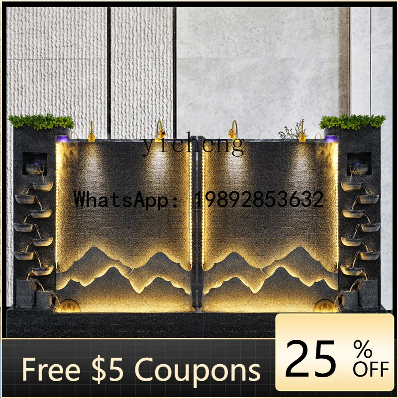 T2-27 water curtain wall, running water screen, water feature, waterfall landscaping, rockery fountain, fish pond ornament
T2-27 water curtain wall, running water screen, water feature, waterfall landscaping, rockery fountain, fish pond ornament