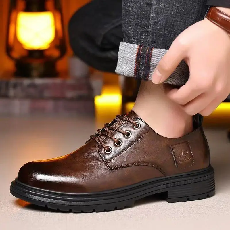 Fashionable Men's Lace-Up Shoes Soft Bottom Casual Business Formal Spring 2025 New Arrival MPPMCK Breathable round Toe PVC Sole
Fashionable Men's Lace-Up Shoes Soft Bottom Casual Business Formal Spring 2025 New Arrival MPPMCK Breathable round Toe PVC Sole
