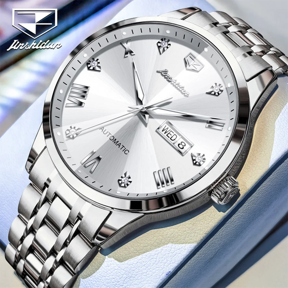 JINSHIDUN 8998 Brand original authentic watches for man luxury Gift Box Steel belt diamond-shaped mirror mechanical men's watch
JINSHIDUN 8998 Brand original authentic watches for man luxury Gift Box Steel belt diamond-shaped mirror mechanical men's watch
