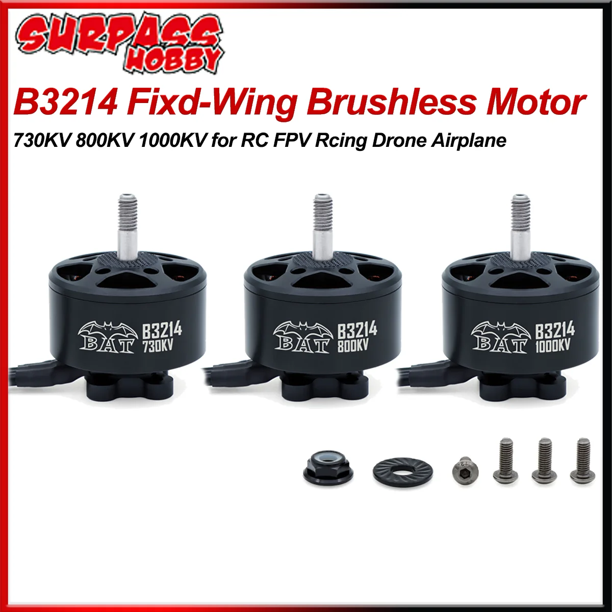 Surpass Hobby B3214 Brushless Motor 730KV 800KV 1000KV for RC FPV Racing Drone Mark4 9inch 10inch Frame Propeller Freestyle DIY
Surpass Hobby B3214 Brushless Motor 730KV 800KV 1000KV for RC FPV Racing Drone Mark4 9inch 10inch Frame Propeller Freestyle DIY