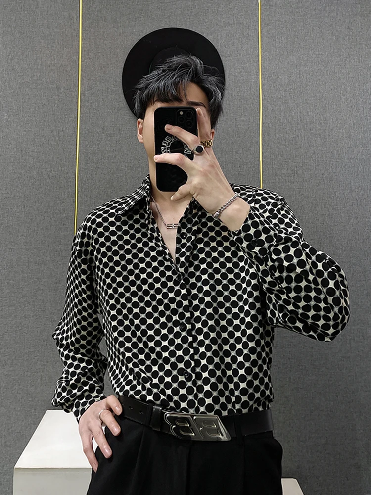 Silky Ice Silk Long Sve Loose Fit Men's irt Spring Summer 2024 Polka Dot Design Faionable Urban Sle Youth Faion
Silky Ice Silk Long Sve Loose Fit Men's irt Spring Summer 2024 Polka Dot Design Faionable Urban Sle Youth Faion