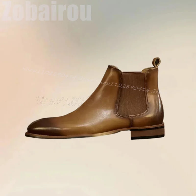 Brown Gradient Color Patchwork Ankle Boots Fashion Slip On Men Shoes Luxury Handmade Party Feast Banquet Office Men Dress Shoes
Brown Gradient Color Patchwork Ankle Boots Fashion Slip On Men Shoes Luxury Handmade Party Feast Banquet Office Men Dress Shoes