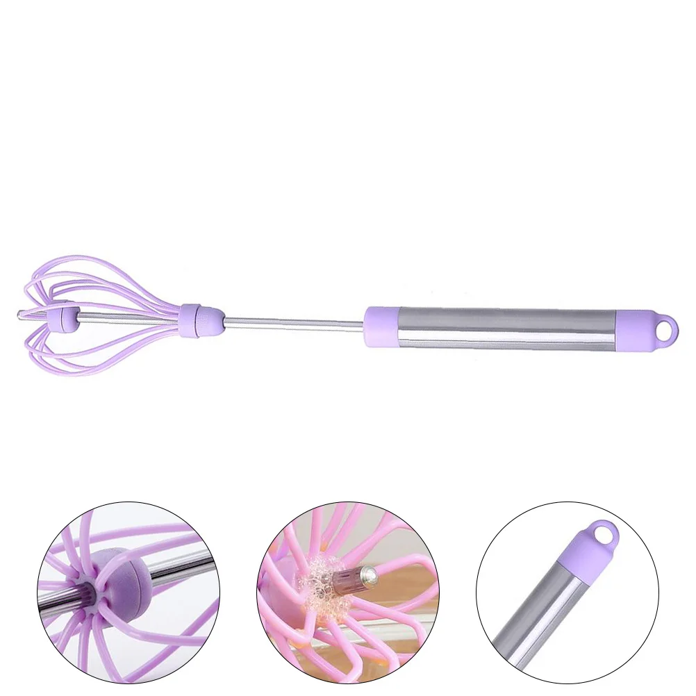 1pc Egg Beater Manual Whisk For Egg Butter Batter Chocolate Mixing Violet Kitchen Tool Dishwasher Safe Silicone Handle
1pc Egg Beater Manual Whisk For Egg Butter Batter Chocolate Mixing Violet Kitchen Tool Dishwasher Safe Silicone Handle